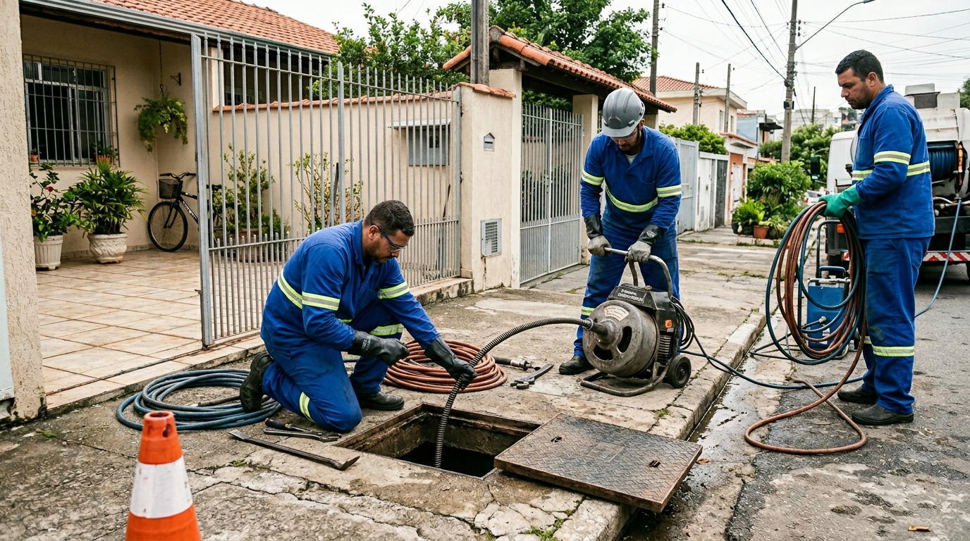 Desentupimento de esgoto em Ribeirão Preto-SP