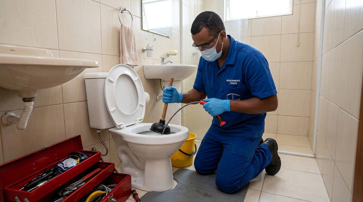 Desentupimento de vaso profissional em Ribeirão Preto-SP