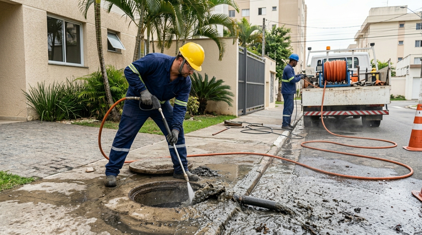Hidrojateamento com jato de alta pressão em Ribeirão Preto-SP