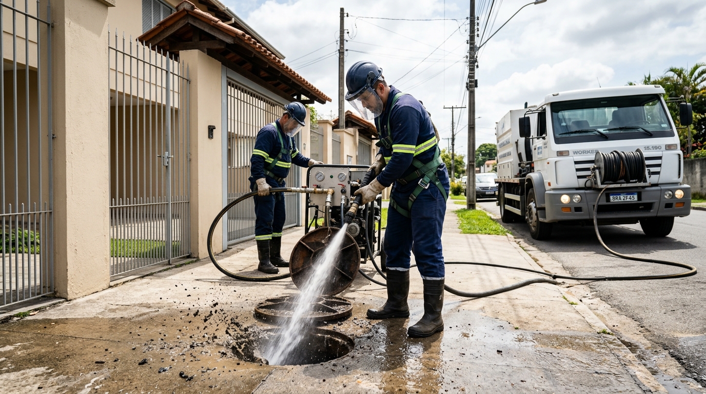 Hidrojateamento em Ribeirão Preto-SP