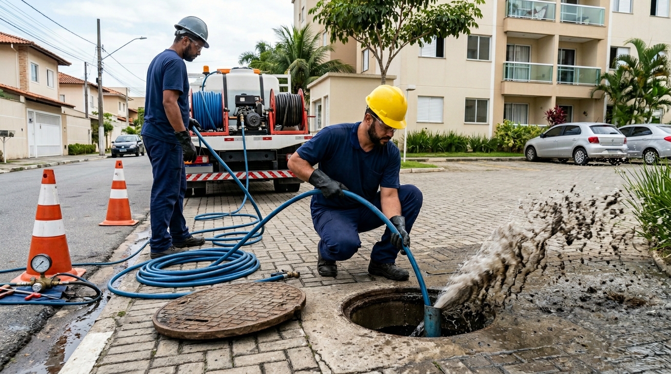 Equipe de hidrojateamento em Ribeirão Preto-SP