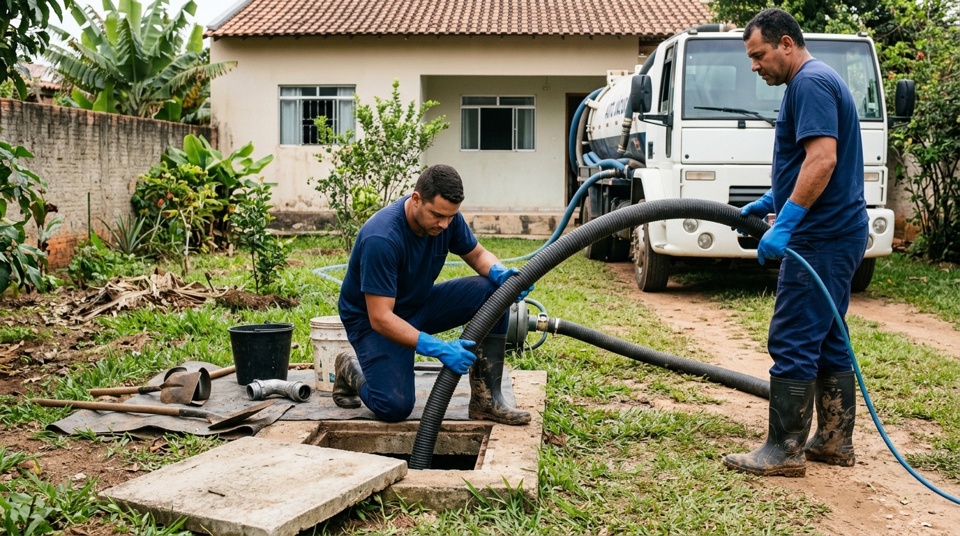 Esgotamento de fossa em Ribeirão Preto-SP
