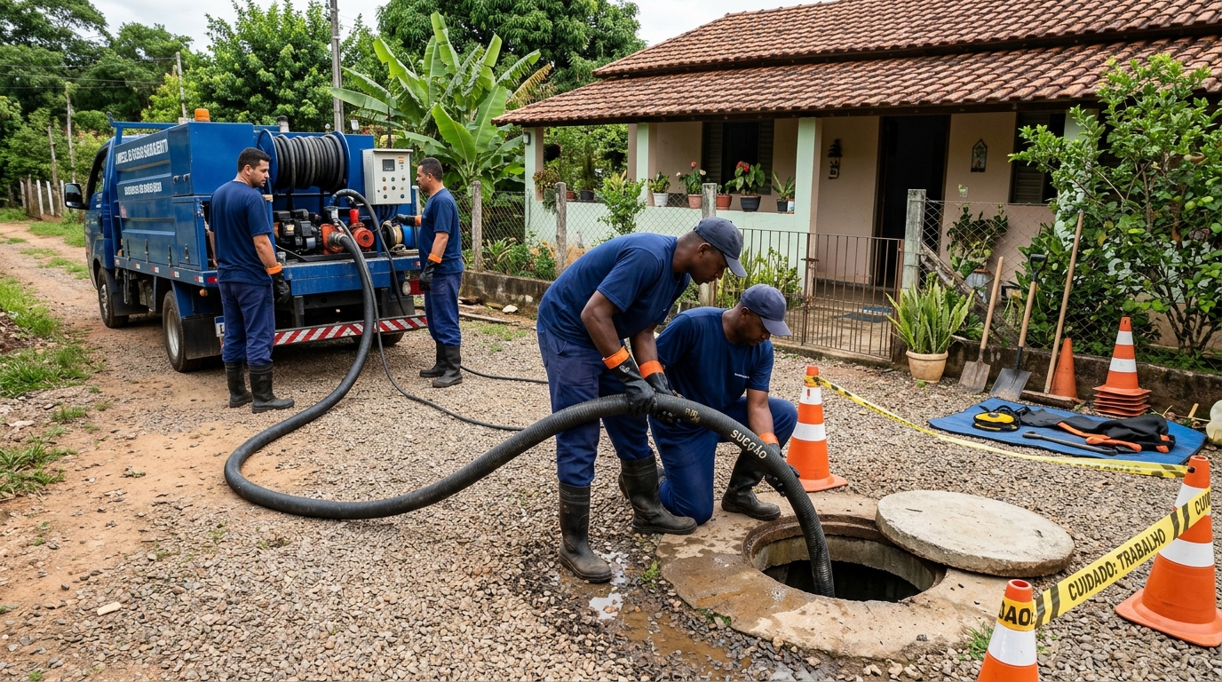 Equipe de desentupimento de fossa em Ribeirão Preto-SP
